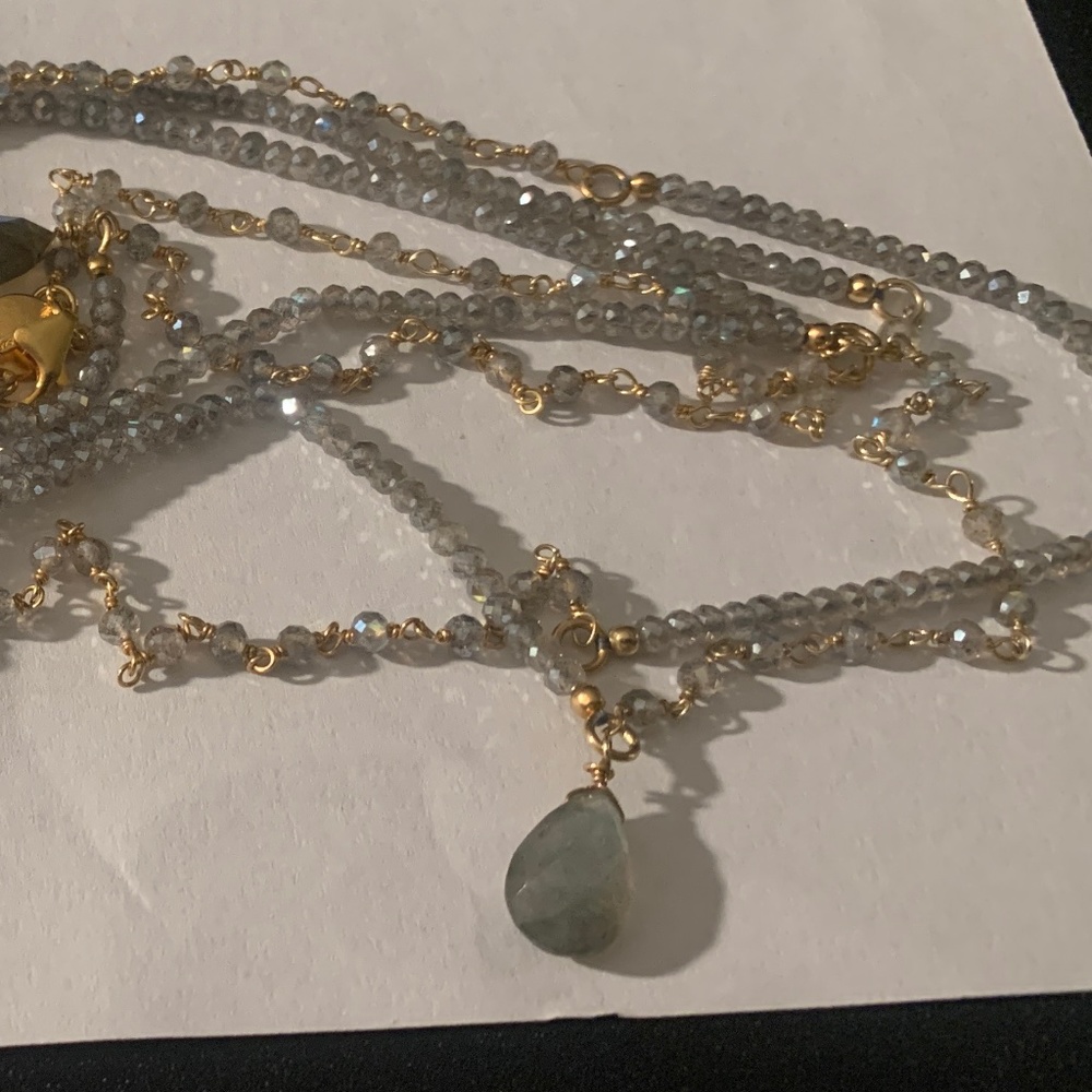 Labradorite beaded necklace